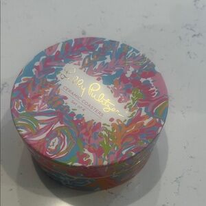 Lilly Pulitzer set of 4 ceramic coasters
